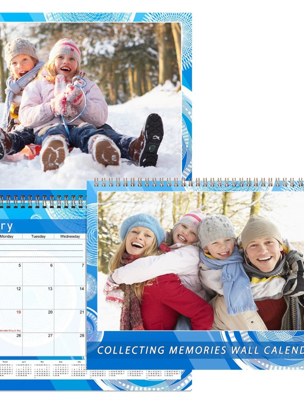 Personalized Custom 2027 Wall Calendar Spiral-bound - 12 Months. 11 x 8in.#02